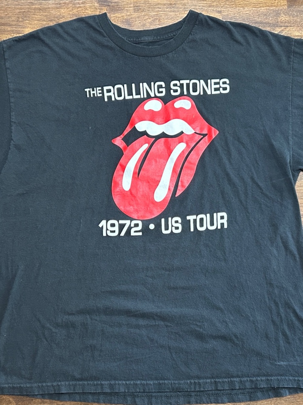 Rolling Stones T-Shirt XL Black 1972 US Tour Tongue Concert Tee
